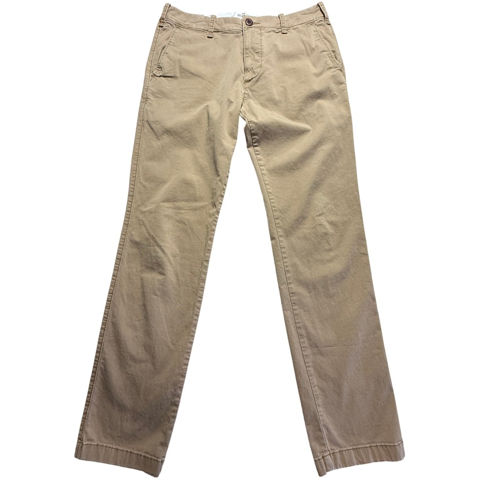 Hollister Skinny‎ Chino Pants Mens 31x32 Khaki Epic Flex Slim Fit